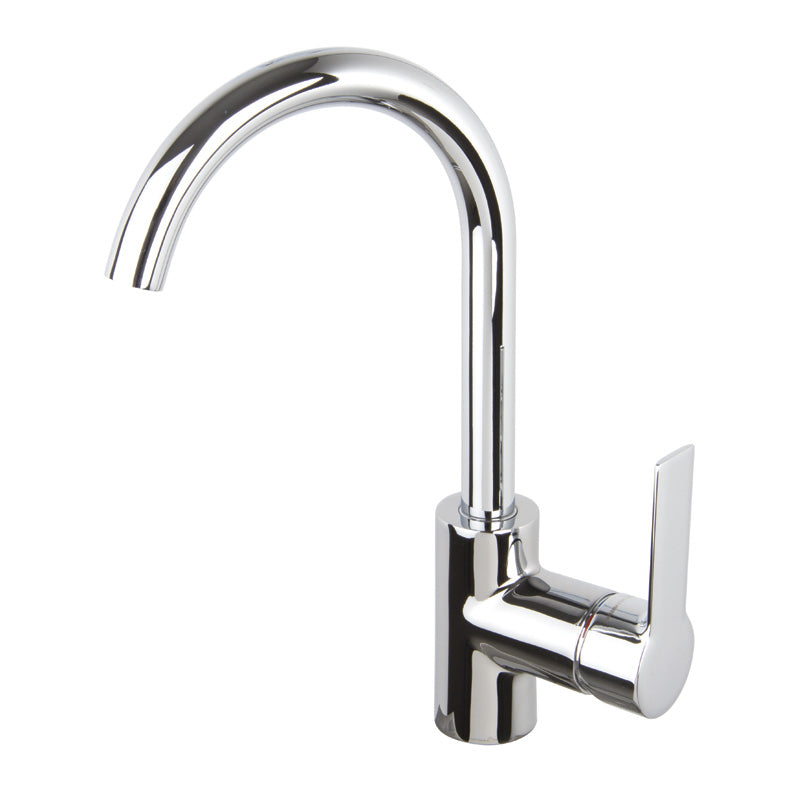 Wasserhahn mit drehbarem Auslauf, rund