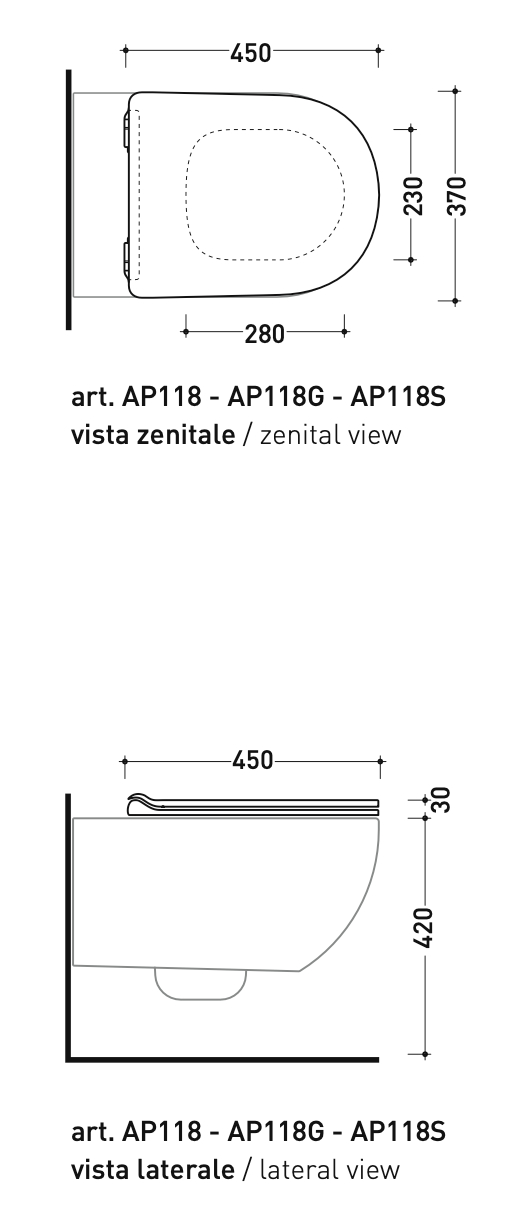 WC-Sitz mit Deckel Slim Design - 0